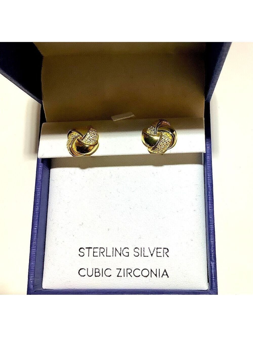 Rachel Zoe Love Knot  Goldtone Stud Earrings New In Box